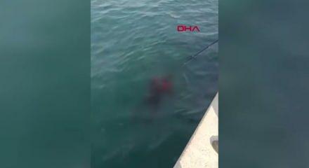  Beykoz'da balık tutanların oltasına ceset takıldı 