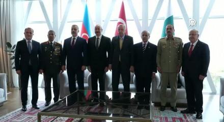 Erdoğan, Aliyev ve Şerif ile Bakü’de bir araya geldi