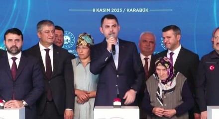  Bakan Murat Kurum "Yeni yuvaları Karabüklülere hayırlı olsun" diyerek müjdeyi duyurdu