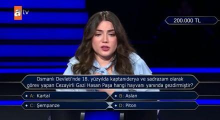 Kim Milyoner’de zorlayan soru! Yarışmacının Osmanlı cevabı stüdyoyu salladı