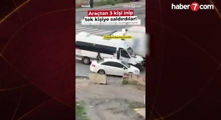 Trafikte sinirler iyice gerildi! Meydan muharebesi gibi kavga 