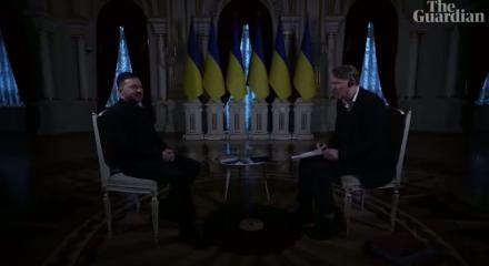 Ukrayna Cumhurbaşkanlığı Saray'ı karanlığa gömüldü