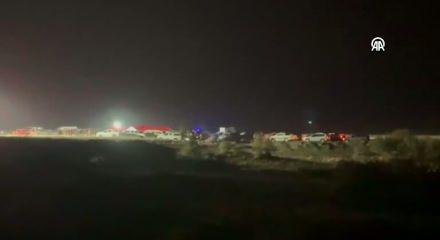 Azerbaycan-Gürcistan sınırında düşen askeri kargo uçağının enkazında incelemelere başlandı