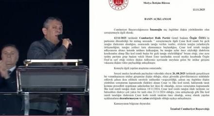 CHP lideri Özgür Özel'in iddialarına İstanbul Başsavcılığı'ndan cevap geldi