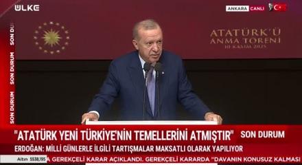 Cumhurbaşkanı Erdoğan Milli günlerle ilgili başlatılan tartışmalara sert tepki gösterdi