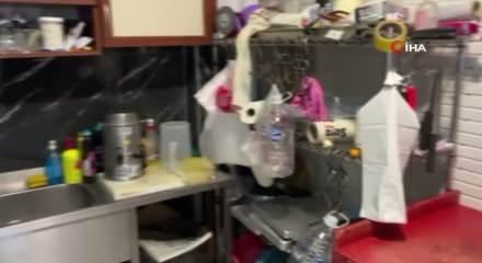 Kasap dükkanında zabıtayı şoke eden manzara