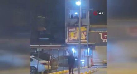Komşusunu önce darp etti daha sonra pencereden attı