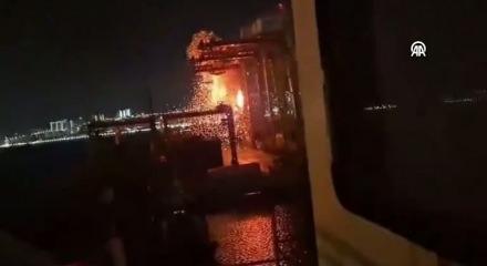 Rusya'nın Novorossiysk bölgesindeki İHA saldırısının görüntüleri ortaya çıktı