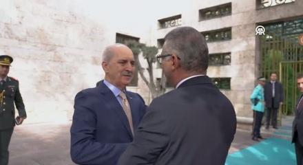 TBMM Başkanı Kurtulmuş, KKTC Cumhurbaşkanı Erhürman ile görüştü