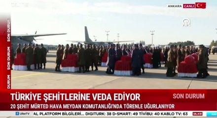  Türkiye şehitlerine  ebediyete uğurluyor