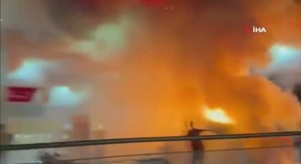 Çekmeköy'de facianın eşiğinden dönüldü! Benzinliğe dalan araç yangın çıkardı