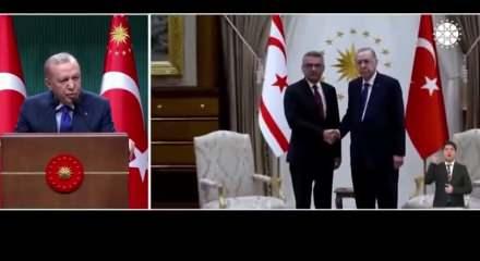 Cumhurbaşkanı Erdoğan: Kıbrıs meselesinin çözümü iki devletin bir arada var olmasından geçiyor