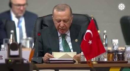 Cumhurbaşkanı Erdoğan: Kalıcı barışın yegane yolu iki devletli çözüm