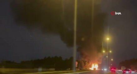 Eyüpsultan'da İETT otobüsü alevlere teslim oldu