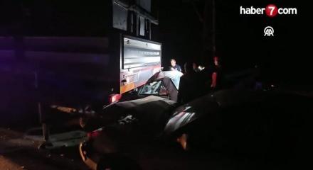 İki otomobilin vince çarpması sonucu 1 kişi öldü, 1 kişi yaralandı