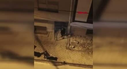 Komşuların gürültü kavgasında tekmeler havada uçuştu