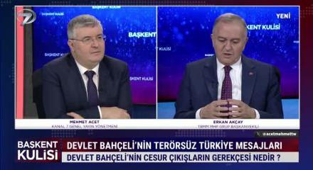 MHP'li Erkan Akçay MHP lideri Devlet Bahçel'nin Terörsüz Türkiye konusundaki duruşunu  açıkladı