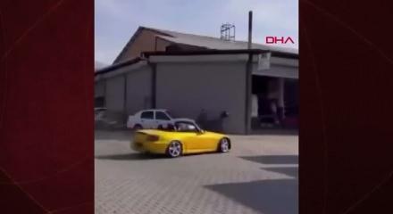 Muğla'da drift yapan sürücünün otomobili trafikten men adildi