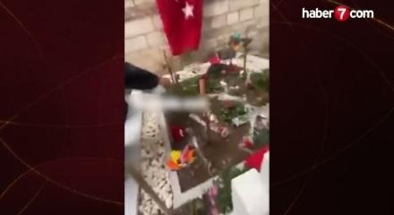 İkbal Uzuner'in mezarı başında skandal görüntüler