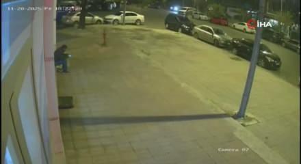 Tekirdağ'da motosikletlinin ağır yaralandığı kaza kamerada