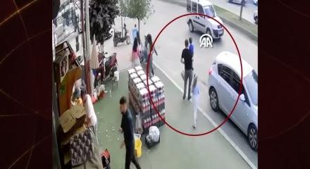 Yürekleri ağza getiren kaza! Kural tanımaz forklift sürücüsü dehşet saçtı! 