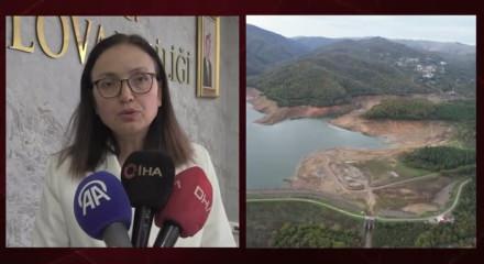 Yalova'nın su ihtiyacını karşılayan Gökçe Barajı'nda su seviyesi yüzde 10'a geriledi