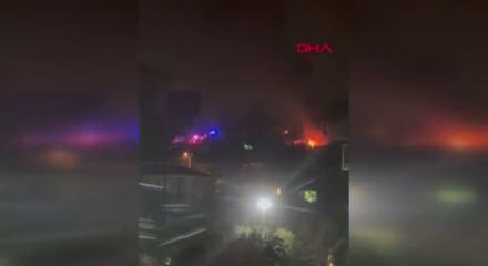 Otoparkta çıkan yangın 14 aracı perte çıkardı