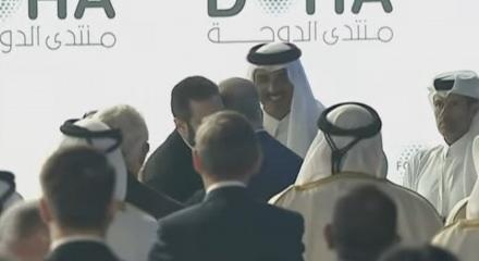 Doha'da İsrail'i korkutan mesaj! Liderlerin Hakan Fidan'I görünce tepkisi viral oldu