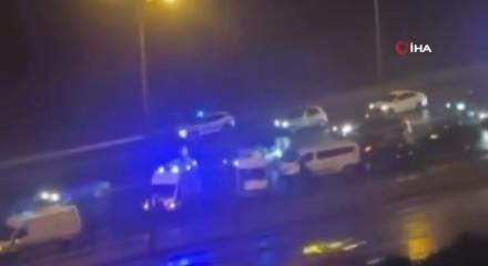 Eyüpsultan’da yağış nedeniyle 7 araç birbirine girdi: 2 yaralı