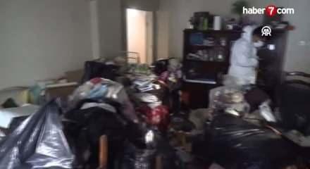 İzmir'de eve giren ekipler şoke oldu: 4 kamyon çöp çıktı!