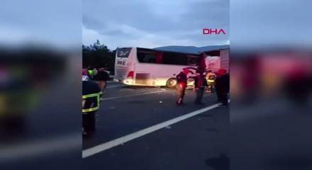 Osmaniye'de yolcu otobüsü, otoyolda TIR'a çarptı; 6 ölü, 11 yaralı 