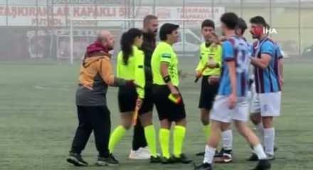 Süper Amatör Lig maçında 5 kırmızı kart: Hakem soyunma odasına gidince maç ertelendi