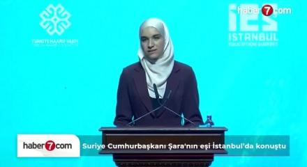 Suriye Cumhurbaşkanı Şara'nın eşi İstanbul Eğitim Zirvesi’nde konuştu