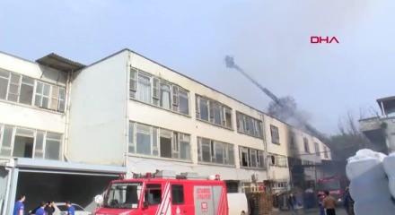 Bakırköy'de tekstil fabrikasında yangın 
