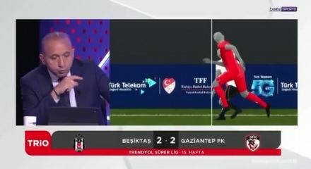 Yayıncı kuruluşun Beşiktaş maçındaki pozisyon yorumu tartışma yarattı