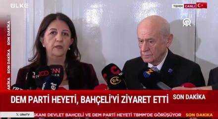 DEM Parti heyeti, MHP Lideri Bahçeli'yi ziyaret etti!