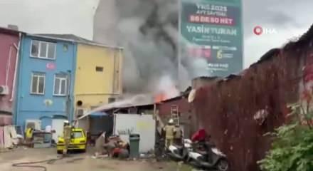 Gemlik’te pide imalathanesinde yangın paniği