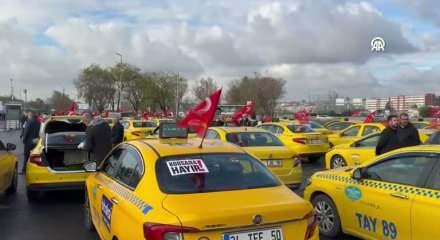 İstanbul'da taksicilerden korsan taşımacılığa protesto