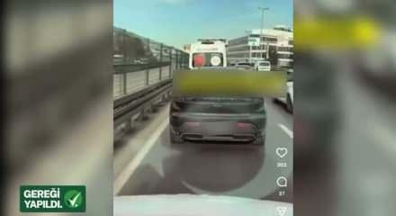 Ambulansa yol vermeyen maganda hakkında "Gereği yapıldı"