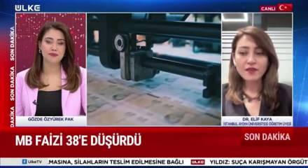 TCMB faizi yüzde 38'e indirdi