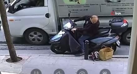 Kaldırımdaki taşlama makinesini &ccedil;alan ş&uuml;pheli tutuklandı