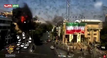 Al Jazeera, İsrail'in Tahran'ı vurduğu anların y&uuml;ksek &ccedil;&ouml;z&uuml;n&uuml;rl&uuml;kl&uuml; g&ouml;r&uuml;nt&uuml;lerini yayınladı