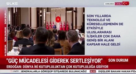 Cumhurbaşkanı Erdoğan, 16. B&uuml;y&uuml;kel&ccedil;iler Konferansı'nda konuşuyor