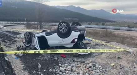 Denizli&rsquo;de otomobil takla attı: S&uuml;r&uuml;c&uuml; hayatını kaybetti