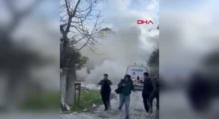 İstanbul'da kentsel d&ouml;n&uuml;ş&uuml;m az kalsın faciaya neden oluyordu! 10 katlı bina yıkım sırasında &ccedil;&ouml;kt&uuml;! 