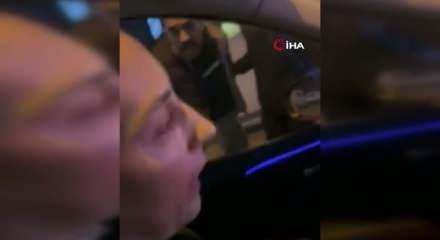 Trafik magandası &ccedil;ocuğunun yanında annesine hakaret etti!