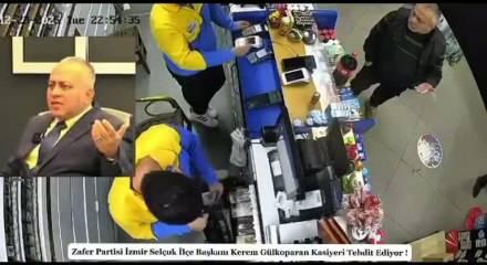 Zafer Partisi Sel&ccedil;uk İl&ccedil;e Başkanı market &ccedil;alışanı genci tehdit etti