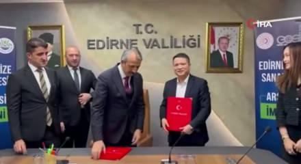 Edirne&rsquo;de 1.660 kişilik istihdam sağlayacak b&uuml;y&uuml;k sanayi yatırımı
