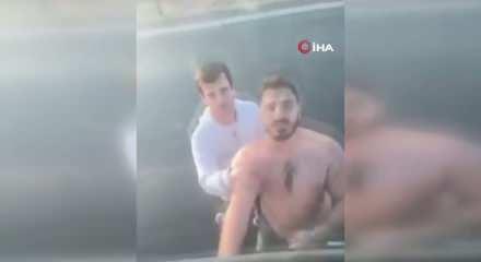 Emniyet şeridine giremeyen s&uuml;r&uuml;c&uuml; ortalığı birbirine kattı!