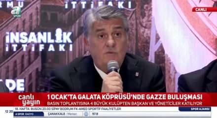 Futbol camiası da Gazze i&ccedil;in Galata K&ouml;pr&uuml;s&uuml;'ndeki buluşmaya destek verdi